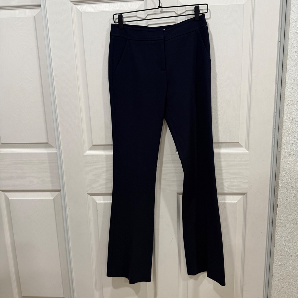 Trina Turk Navy Blue Bootcut Dress Pants Size 0 Professional Office Trousers